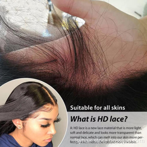 Super Thin HD Lace Frontal Closure Cuticle Aligned Transparent Swiss Lace Frontal Vendor Film Transparent HD Thin Lace Closure